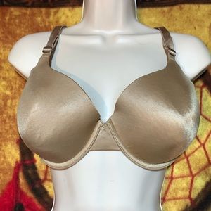 AMBRIELLE-womens beige ‘Back Soothing Full Coverage’ stretch brazier